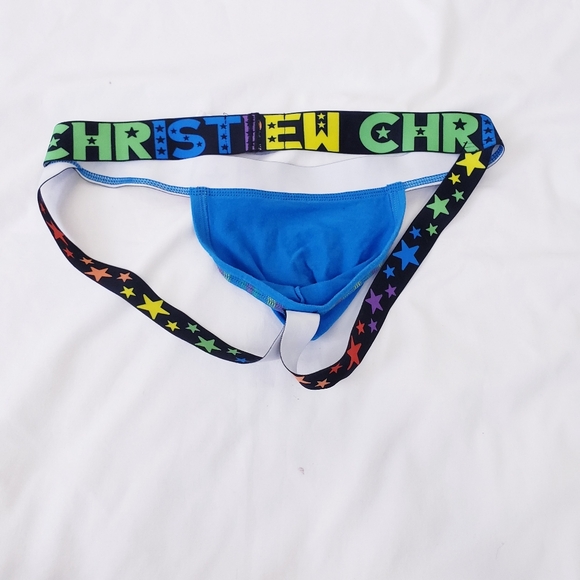 Andrew Christian Almost Naked Pride Blue Jock Underwear Small DEADSTOCK NWOT - Picture 4 of 7